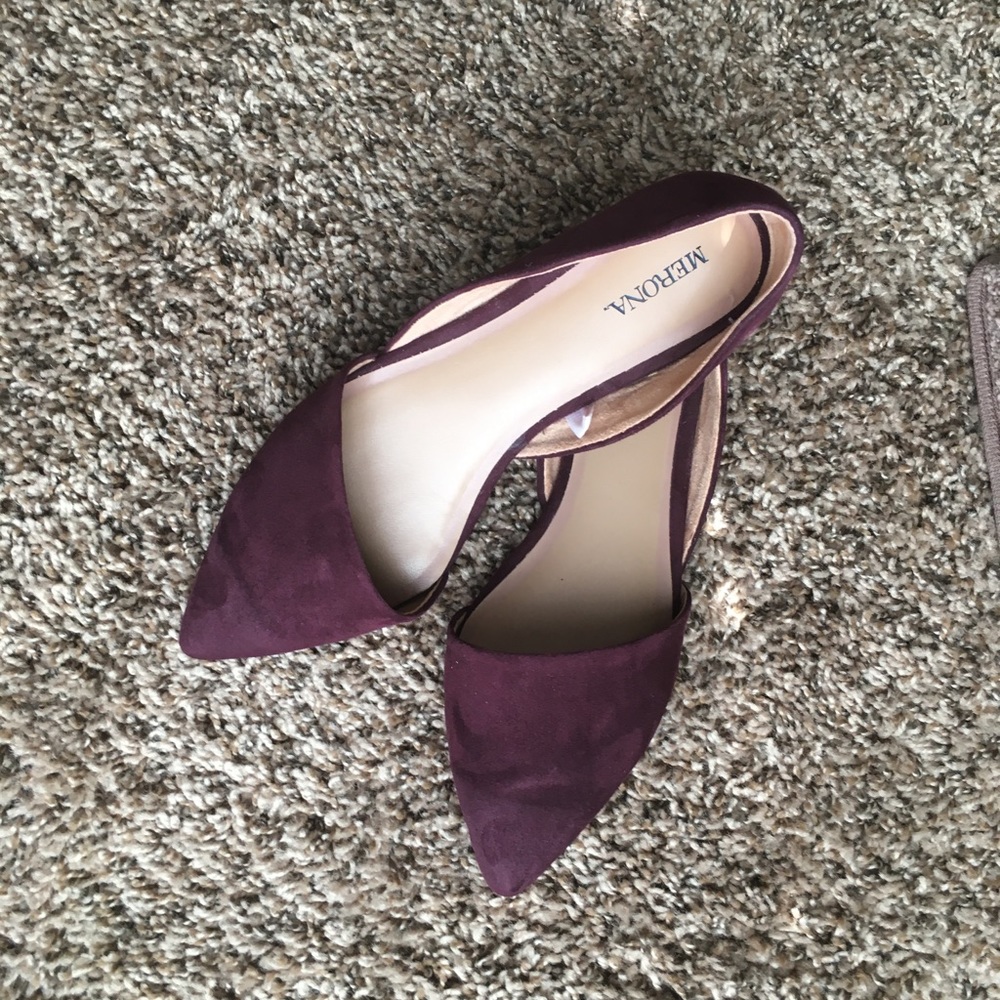 Merona Suede Maroon Flats
